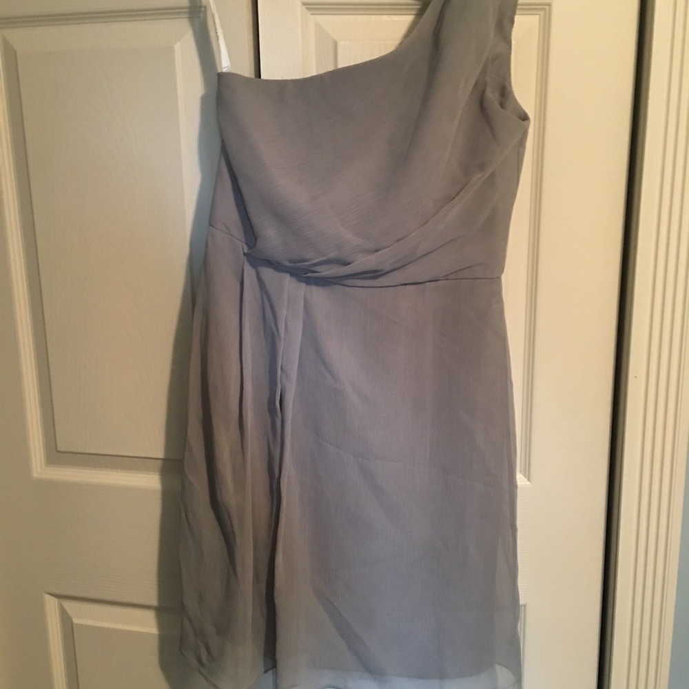 Size 8 Mercury/grey Short Chiffon Dress